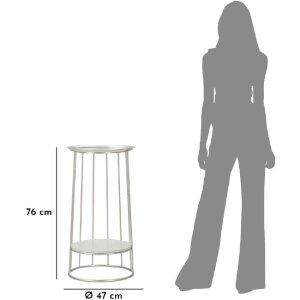 Mauro Ferretti Towery table dappoint Ø 40x76 cm argenté