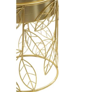 Mauro Ferretti Porte-plantes Livi Set 2 pièces Ø 23x43-20x36 cm or