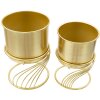 Mauro Ferretti Support pour plantes Spirally Set 2 pièces Ø 23x35-20x30 cm or