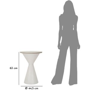Mauro Ferretti table dappoint blanc double Ø 44,5x63 cm blanc