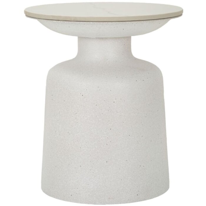 Mauro Ferretti table dappoint Fush Ø 40x47 cm blanc