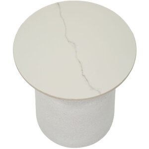 Mauro Ferretti table dappoint Fush Ø 40x47 cm blanc