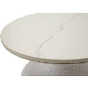 Mauro Ferretti table dappoint Fush Ø 40x47 cm blanc