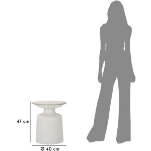Mauro Ferretti table dappoint Fush Ø 40x47 cm blanc