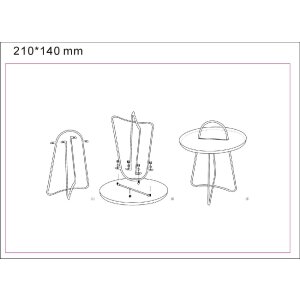 Mauro Ferretti table dappoint Grent Ø 45x59 cm vert or