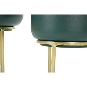 Mauro Ferretti Porte-fleurs Grent Set 2 pcs. Ø 20x29-16x24 cm vert or