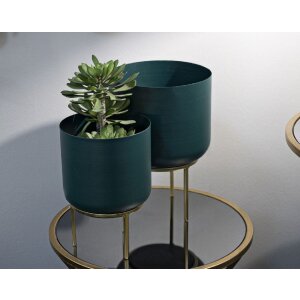 Mauro Ferretti Porte-fleurs Grent Set 2 pcs. Ø 20x29-16x24 cm vert or