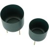 Mauro Ferretti Porte-fleurs Grent Set 2 pcs. Ø 20x29-16x24 cm vert or