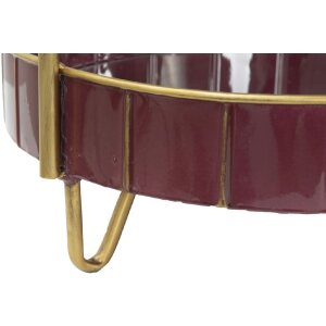 Mauro Ferretti étagère décorative Double Glam Ø 36,5x34,5x56,5 cm bordeaux or
