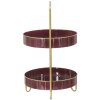 Mauro Ferretti étagère décorative Double Glam Ø 36,5x34,5x56,5 cm bordeaux or
