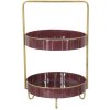 Mauro Ferretti étagère décorative Double Glam Ø 36,5x34,5x56,5 cm bordeaux or