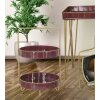 Mauro Ferretti étagère décorative Double Glam Ø 36,5x34,5x56,5 cm bordeaux or