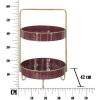 Mauro Ferretti étagère décorative Double Glam Ø 36,5x34,5x56,5 cm bordeaux or