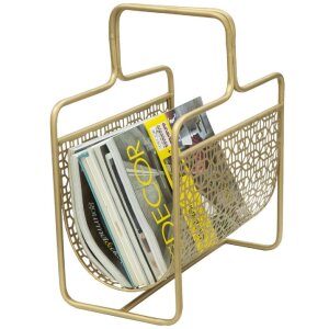 Porte-revues Mauro Ferretti 37x22x44,5 cm or