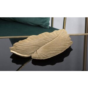 Mauro Ferretti coupe décorative feuille 23x2x35,5 cm or