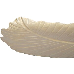 Mauro Ferretti coupe décorative feuille 23x2x35,5 cm or