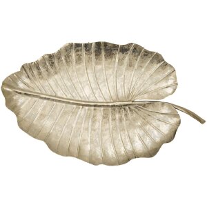 Mauro Ferretti coupe décorative feuille 23x2x35,5 cm or