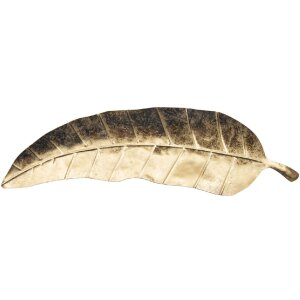 Mauro Ferretti Coupe décorative feuille longue 38x3x11 cm or