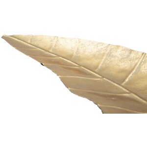 Mauro Ferretti Coupe décorative feuille longue 38x3x11 cm or