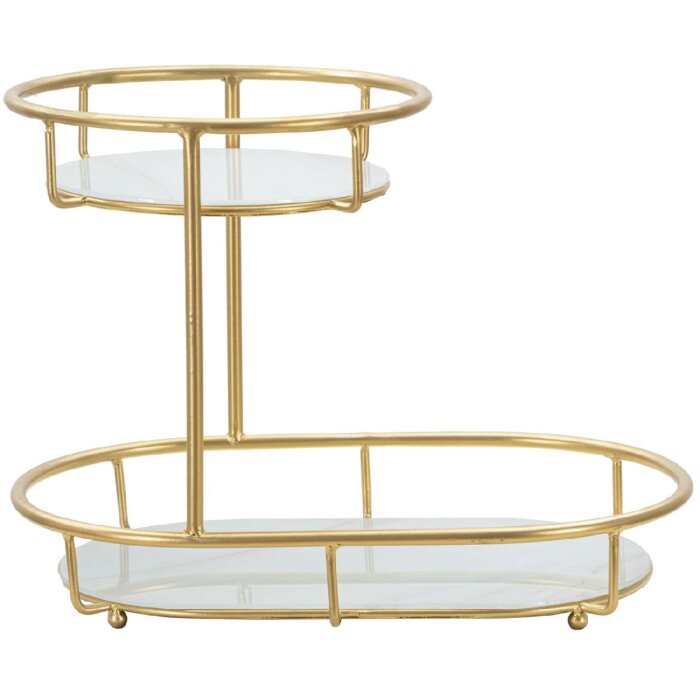 Mauro Ferretti coupe décorative 2 niveaux 36x22,5x27 cm or