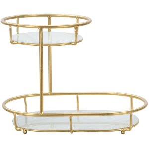 Mauro Ferretti coupe décorative 2 niveaux 36x22,5x27 cm or
