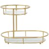 Mauro Ferretti coupe décorative 2 niveaux 36x22,5x27 cm or