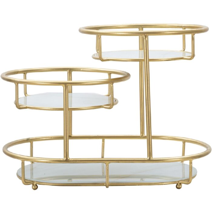 Mauro Ferretti coupe décorative 3 niveaux 36x22,5x27 cm or