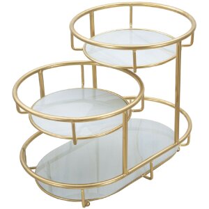 Mauro Ferretti coupe décorative 3 niveaux 36x22,5x27 cm or