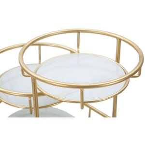 Mauro Ferretti coupe décorative 3 niveaux 36x22,5x27 cm or