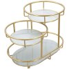 Mauro Ferretti coupe décorative 3 niveaux 36x22,5x27 cm or