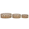 Mauro Ferretti Set de plateaux Fuji 3 pièces Ø 50x16-40x14-30x12 cm brun