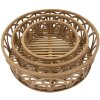 Mauro Ferretti Set de plateaux Fuji 3 pièces Ø 50x16-40x14-30x12 cm brun