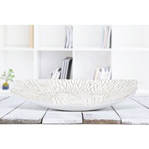 Mauro Ferretti Coupe décorative 37x34x6 cm blanc