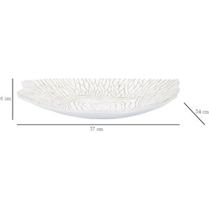 Mauro Ferretti Coupe décorative 37x34x6 cm blanc