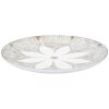 Mauro Ferretti Plateau décoratif Atene Polyresin White Wash Ø 35,5x4,4 cm Boho Chic