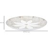 Mauro Ferretti Plateau décoratif Atene Polyresin White Wash Ø 35,5x4,4 cm Boho Chic