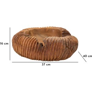 Mauro Ferretti Coupe décorative Garit 37x40x16 cm brun