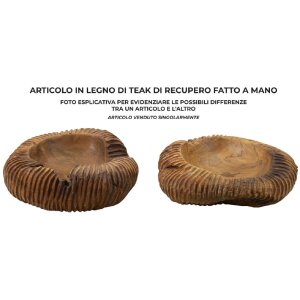 Mauro Ferretti Coupe décorative Garit 37x40x16 cm brun