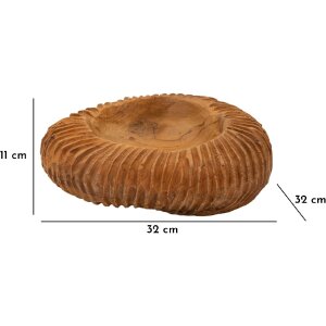 Mauro Ferretti Coupe décorative Garit Ø32x11 cm brun