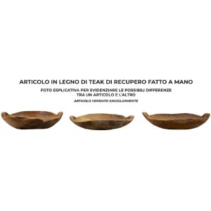Mauro Ferretti Coupe décorative Wahan 42x36x7 cm brun