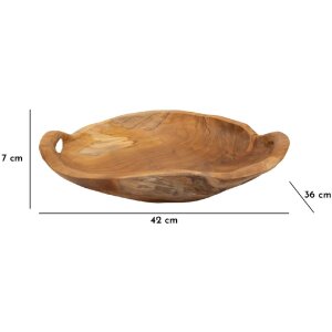 Mauro Ferretti Coupe décorative Wahan 42x36x7 cm brun