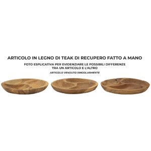 Mauro Ferretti Coupe décorative 3 pièces Ø 25,5x3 cm brun