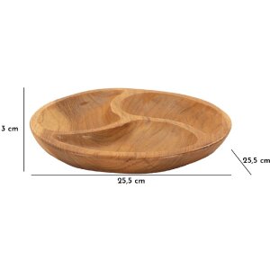 Mauro Ferretti Coupe décorative 3 pièces Ø 25,5x3 cm brun