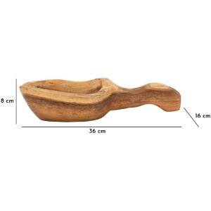 Mauro Ferretti Coupe décorative cuillère 36x16x8 cm brun
