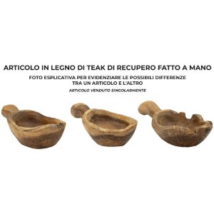Mauro Ferretti Coupe décorative cuillère 36x16x8 cm brun