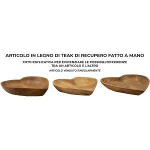 Mauro Ferretti Coupe décorative Kiha en forme de cœur 27x29x4 cm brun