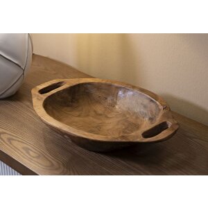 Mauro Ferretti Coupe décorative Wan 37x26,5x7 cm brun