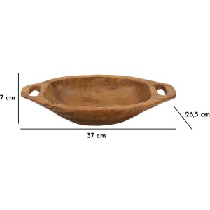 Mauro Ferretti Coupe décorative Wan 37x26,5x7 cm brun