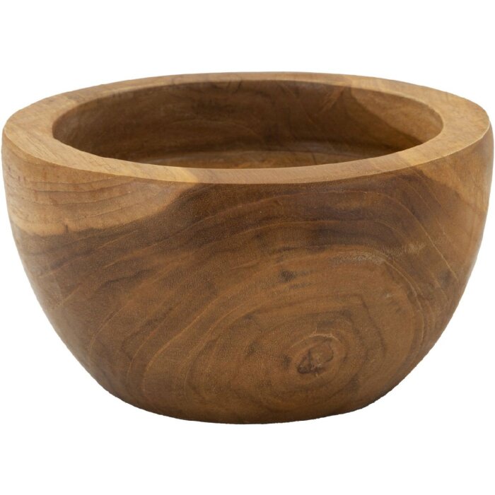 Tray Erusi Simple Teak Ø 15x9,5 cm Marron Teck recyclé fait main