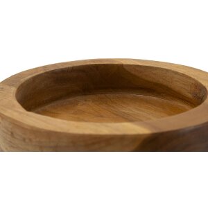Tray Erusi Simple Teak Ø 15x9,5 cm Marron Teck recyclé fait main